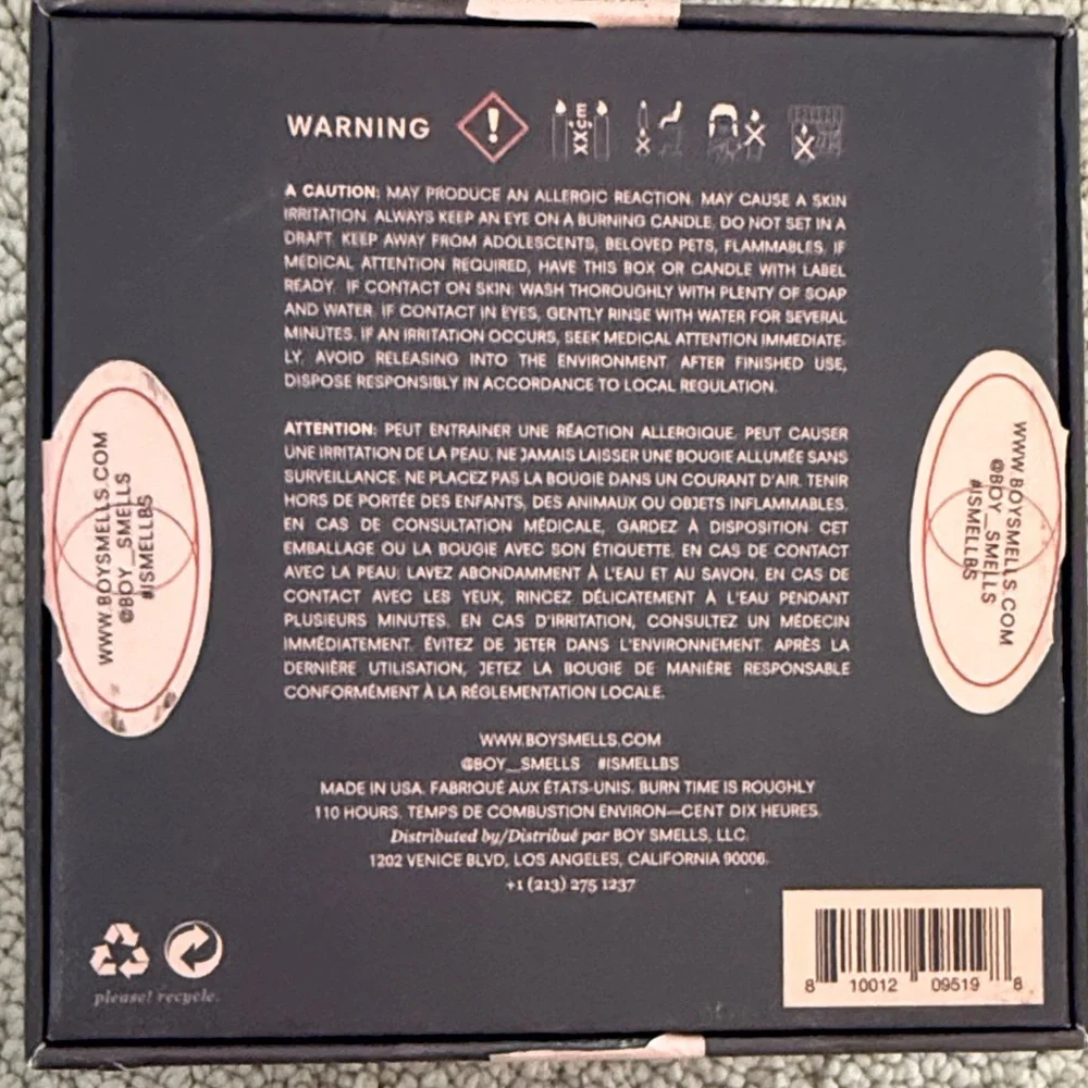 Boy Smells SLOW BURN candle - Picture 2 of 6